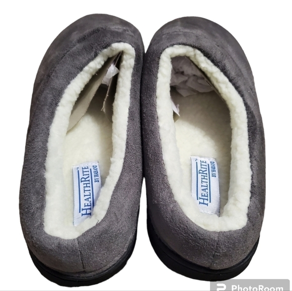 New HealthRite by Haband Men's Sherpa Slippers Shoes 13 D - Picture 4 of 8